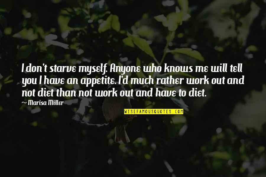 Griegs Ultrasound Quotes By Marisa Miller: I don't starve myself. Anyone who knows me Griegs Ultrasound Quotes By Marisa Miller: I don't starve myself. Anyone who knows me