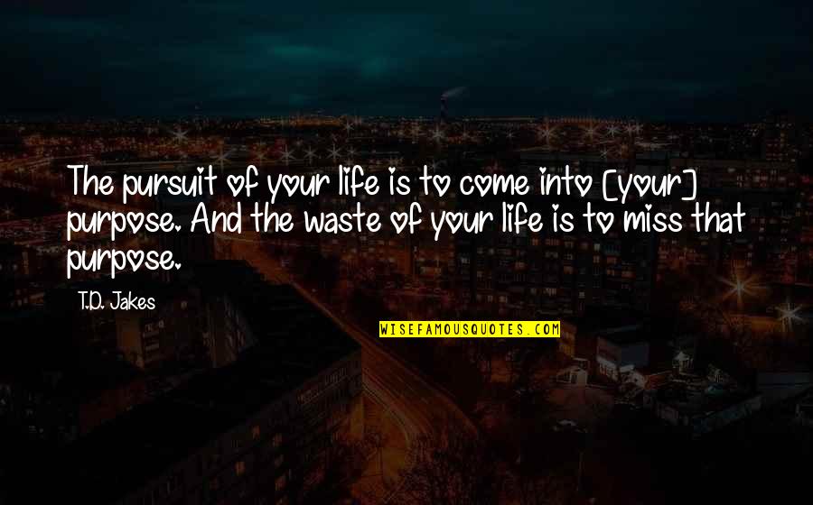 Griest Gun Quotes By T.D. Jakes: The pursuit of your life is to come Griest Gun Quotes By T.D. Jakes: The pursuit of your life is to come
