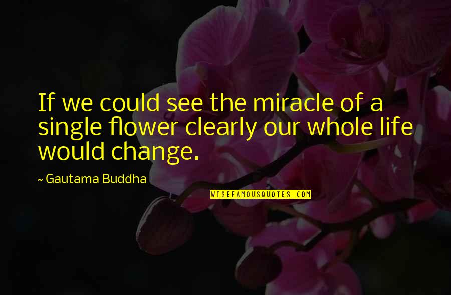 Griever Quotes By Gautama Buddha: If we could see the miracle of a