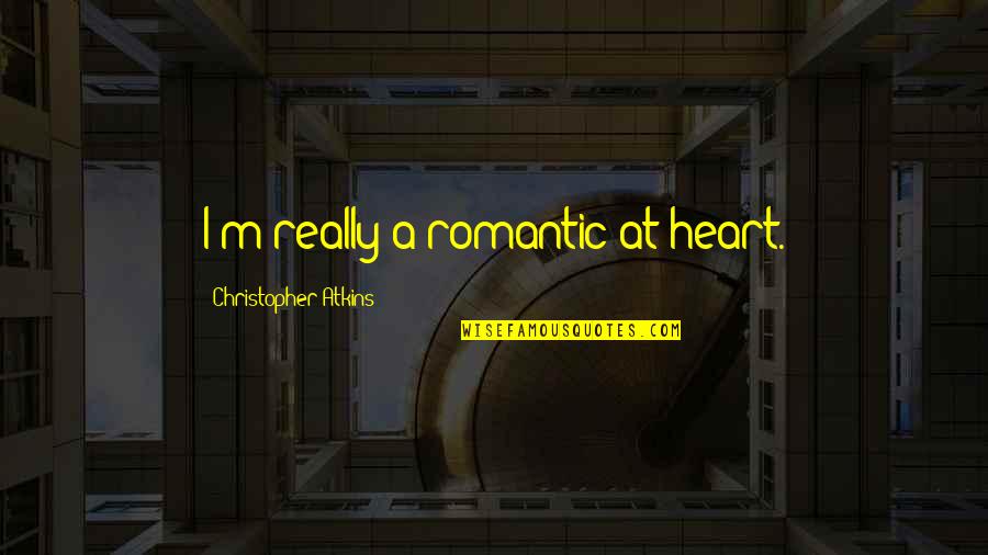 Grieveson Koren Quotes By Christopher Atkins: I'm really a romantic at heart. Grieveson Koren Quotes By Christopher Atkins: I'm really a romantic at heart.