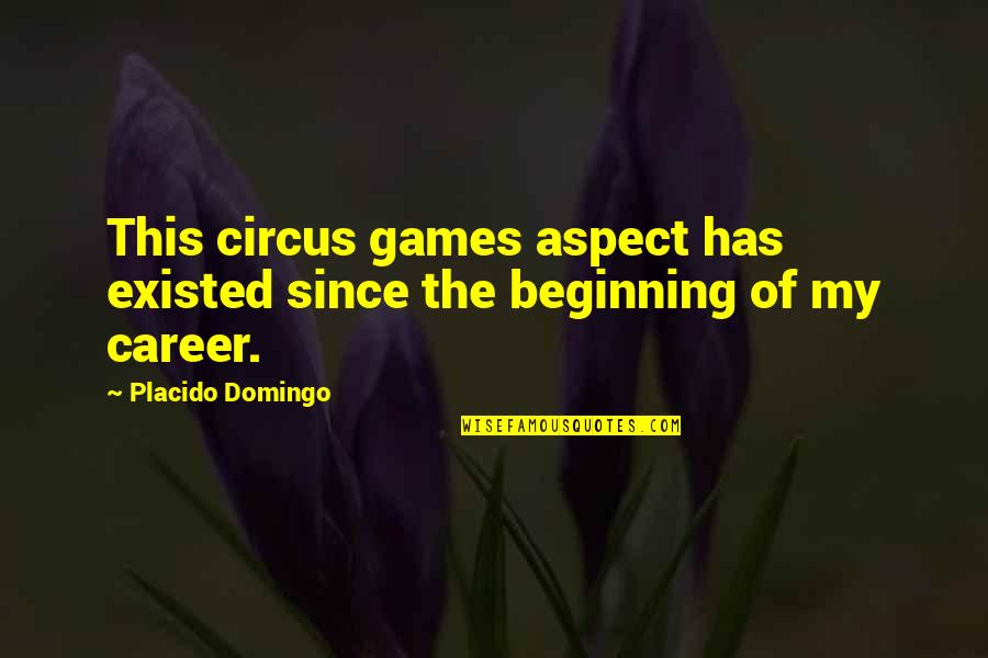 Griff Call Centre Quotes By Placido Domingo: This circus games aspect has existed since the