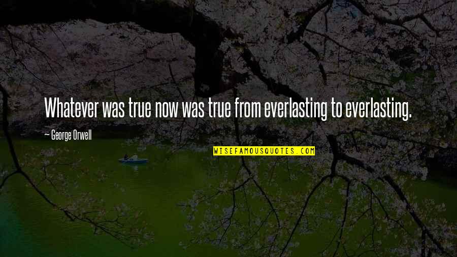 Grimmjow Jeagerjaques Quotes By George Orwell: Whatever was true now was true from everlasting