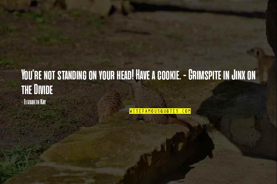 Grimspite Quotes By Elizabeth Kay: You're not standing on your head! Have a
