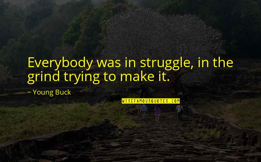 Grind Quotes By Young Buck: Everybody was in struggle, in the grind trying