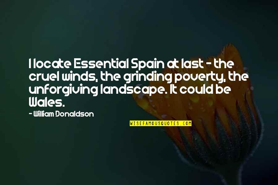 Grinding Quotes By William Donaldson: I locate Essential Spain at last - the