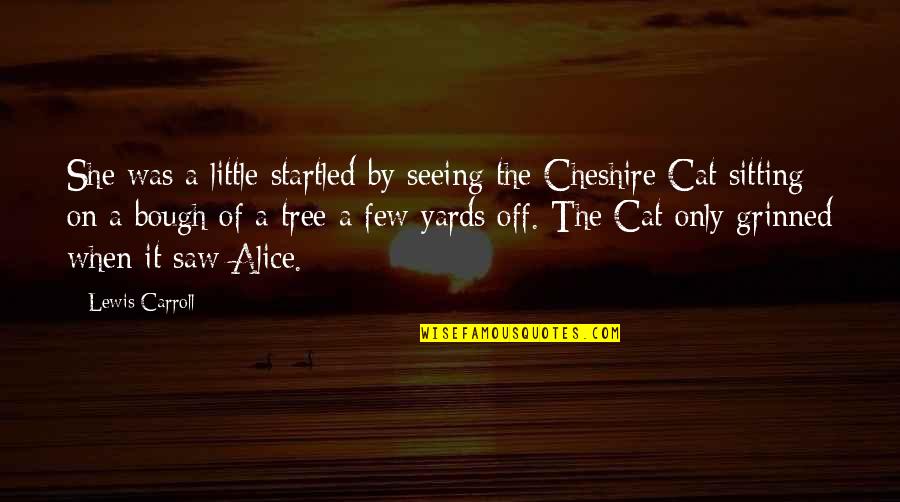 Grinned Quotes By Lewis Carroll: She was a little startled by seeing the