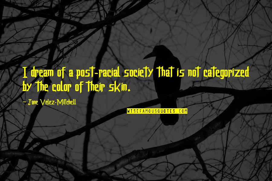 Gristly Knows Quotes By Jane Velez-Mitchell: I dream of a post-racial society that is