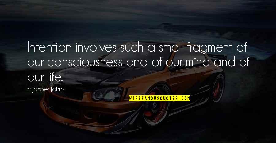 Grocott Methenamine Quotes By Jasper Johns: Intention involves such a small fragment of our