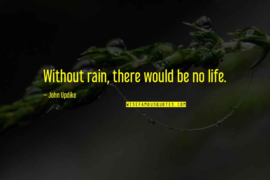 Groins Body Quotes By John Updike: Without rain, there would be no life. Groins Body Quotes By John Updike: Without rain, there would be no life.