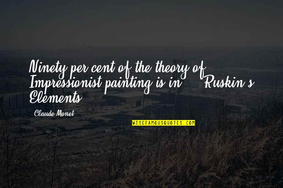 Gronauer Quotes By Claude Monet: Ninety per cent of the theory of Impressionist