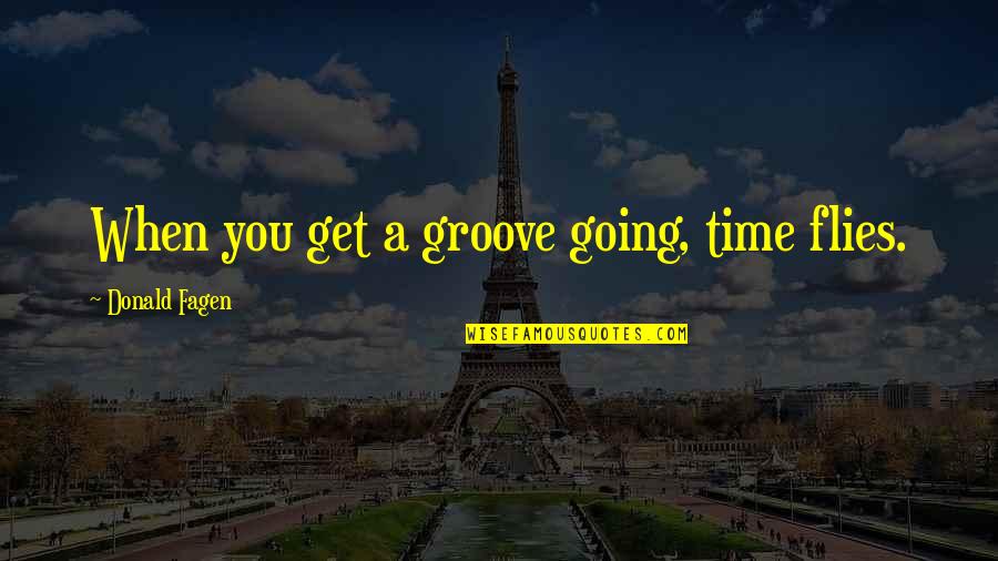 Groove's Quotes By Donald Fagen: When you get a groove going, time flies.