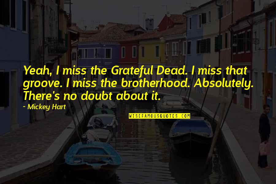 Groove's Quotes By Mickey Hart: Yeah, I miss the Grateful Dead. I miss