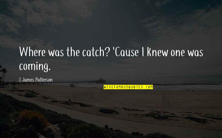 Gropius Quotes By James Patterson: Where was the catch? 'Cause I knew one