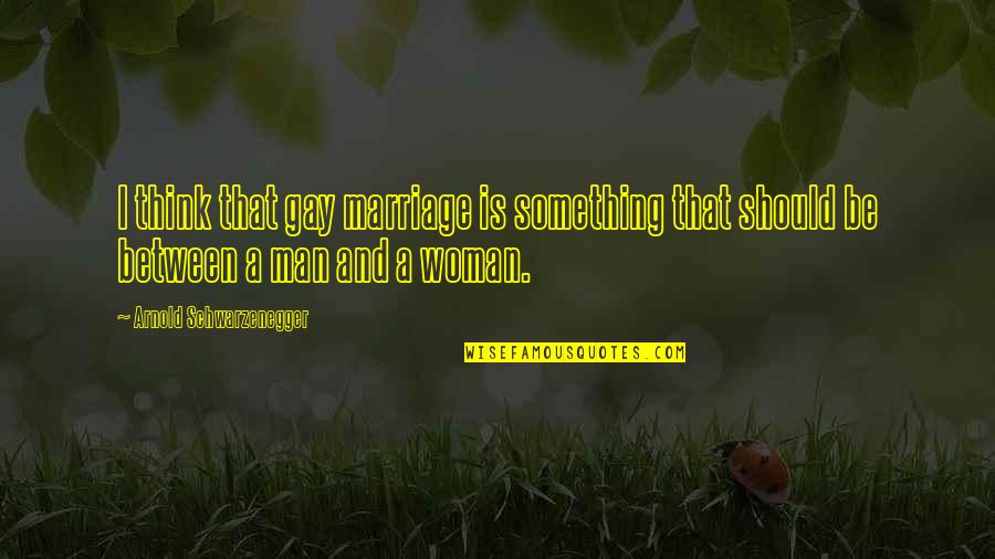 Groruddalen Quotes By Arnold Schwarzenegger: I think that gay marriage is something that