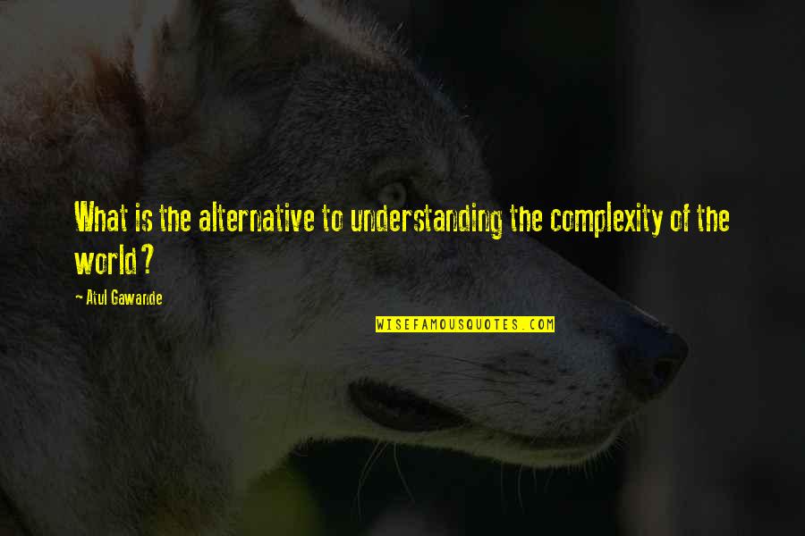 Grosseto Pruhonice Quotes By Atul Gawande: What is the alternative to understanding the complexity