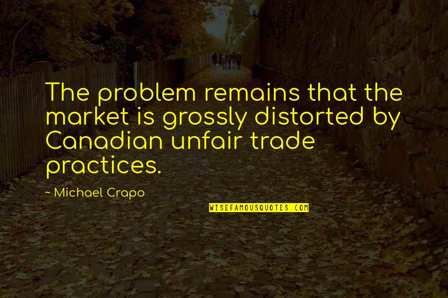 Grossly Quotes By Michael Crapo: The problem remains that the market is grossly