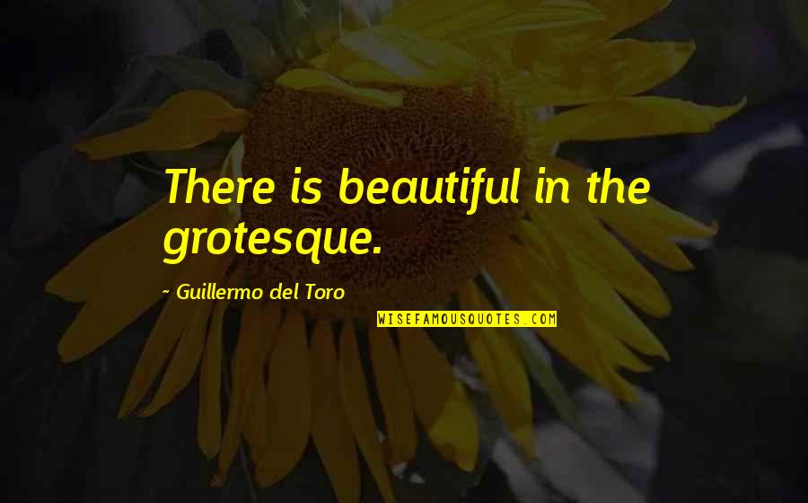 Grotesque Quotes By Guillermo Del Toro: There is beautiful in the grotesque.