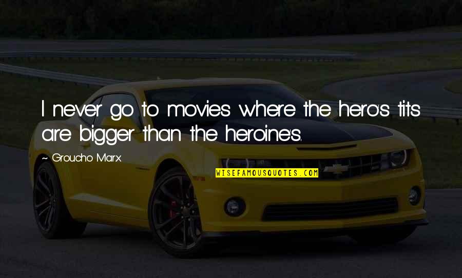 Groucho's Quotes By Groucho Marx: I never go to movies where the hero's