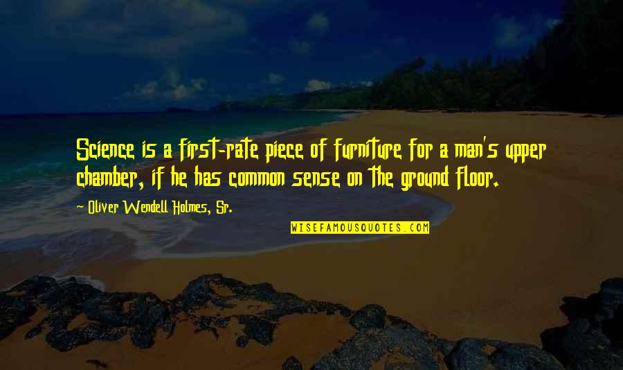 Ground Floor Quotes By Oliver Wendell Holmes, Sr.: Science is a first-rate piece of furniture for