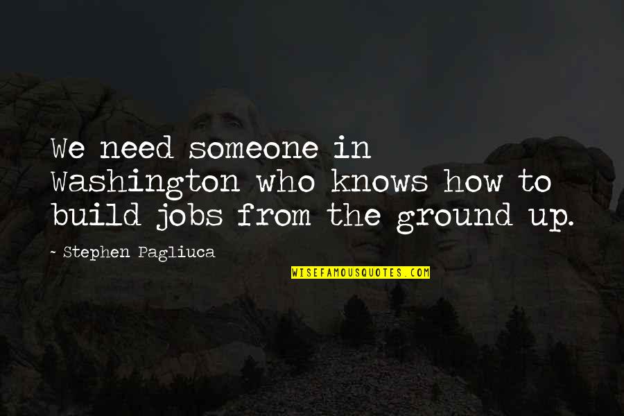 Ground Up Quotes By Stephen Pagliuca: We need someone in Washington who knows how