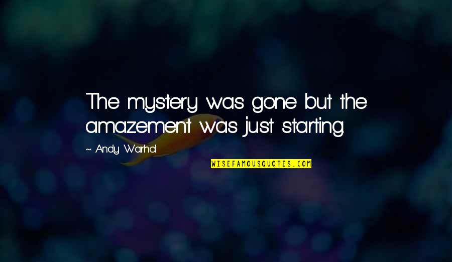 Grounded Rk Lilley Quotes By Andy Warhol: The mystery was gone but the amazement was