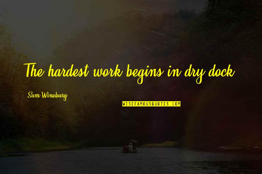 Groundwork Quotes By Sam Wineburg: The hardest work begins in dry dock. Groundwork Quotes By Sam Wineburg: The hardest work begins in dry dock.