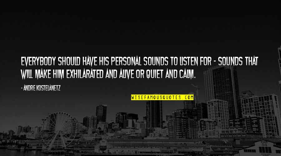 Group Problem Solving Quotes By Andre Kostelanetz: Everybody should have his personal sounds to listen