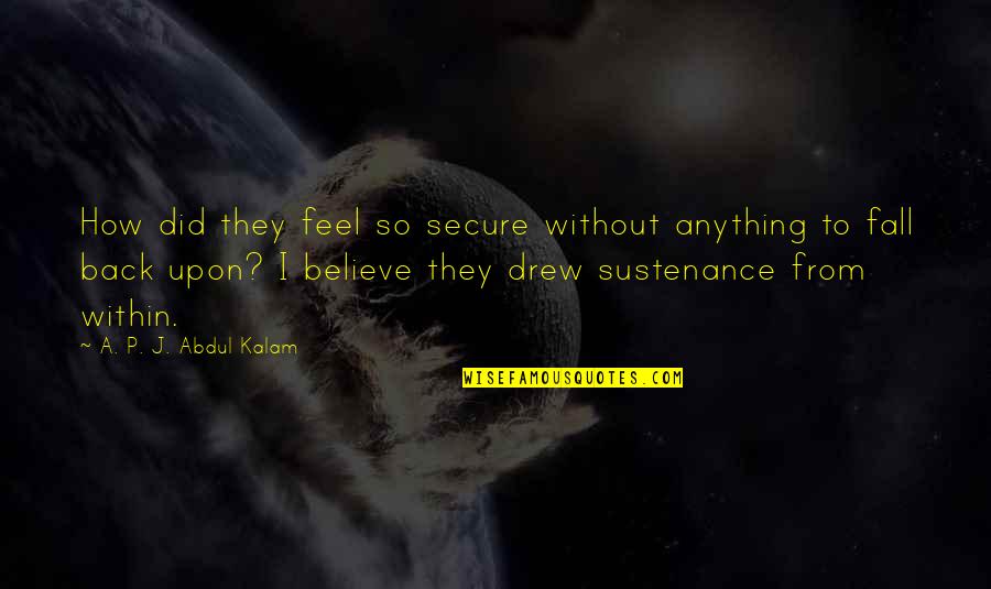 Groupie Picture Quotes By A. P. J. Abdul Kalam: How did they feel so secure without anything