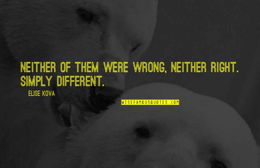 Groupon Inc Quotes By Elise Kova: Neither of them were wrong, neither right. Simply