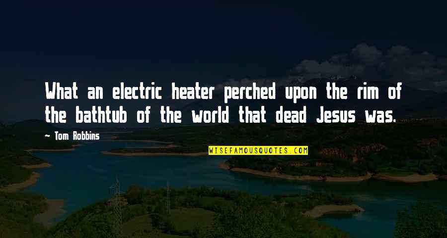 Groups To Make Friends Quotes By Tom Robbins: What an electric heater perched upon the rim Groups To Make Friends Quotes By Tom Robbins: What an electric heater perched upon the rim