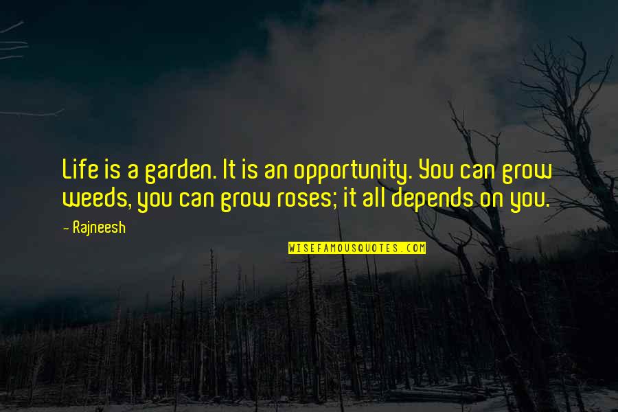 Grow A Garden Quotes By Rajneesh: Life is a garden. It is an opportunity.