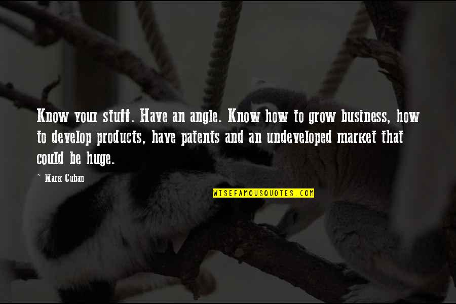 Grow And Develop Quotes By Mark Cuban: Know your stuff. Have an angle. Know how