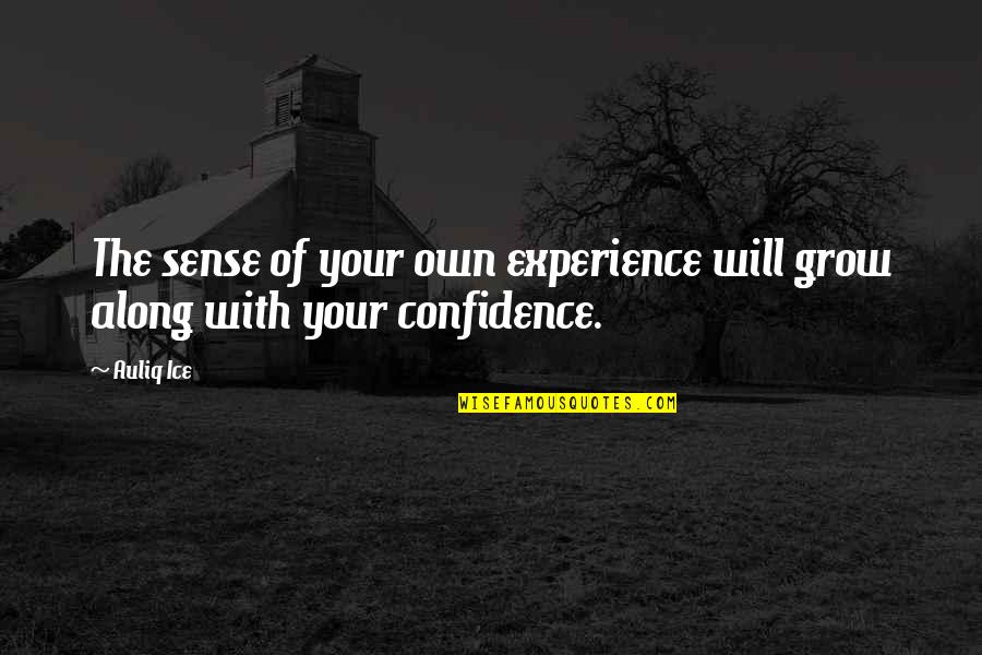 Grow Life Quotes By Auliq Ice: The sense of your own experience will grow