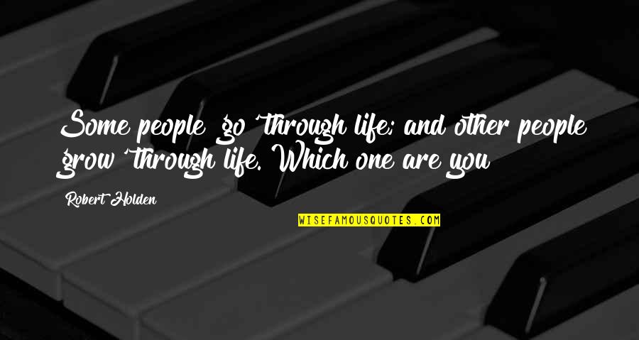 Grow Life Quotes By Robert Holden: Some people 'go' through life; and other people