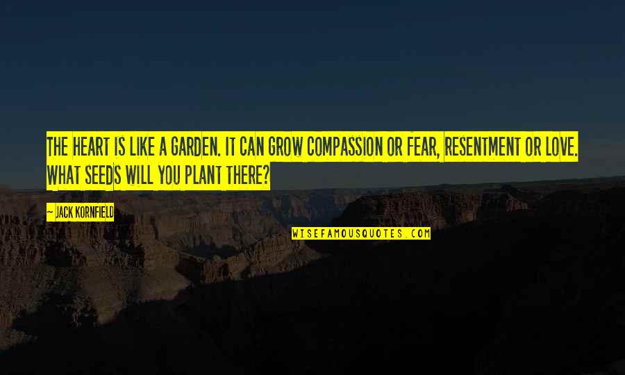 Grow Like A Plant Quotes By Jack Kornfield: The heart is like a garden. It can