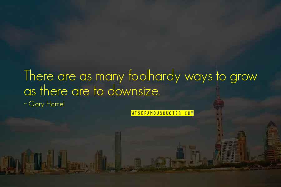 Grow To Quotes By Gary Hamel: There are as many foolhardy ways to grow