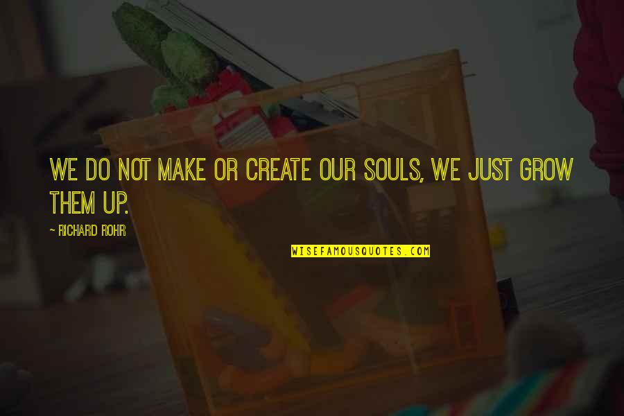 Grow Up 2 Quotes By Richard Rohr: We do not make or create our souls,