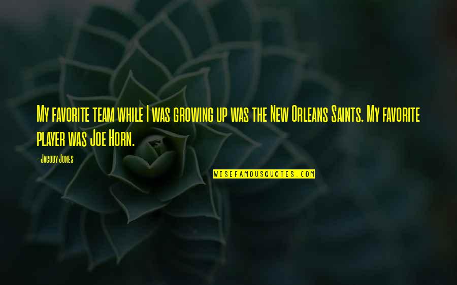 Growing As A Team Quotes By Jacoby Jones: My favorite team while I was growing up