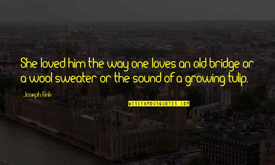 Growing Old Love Quotes By Joseph Fink: She loved him the way one loves an