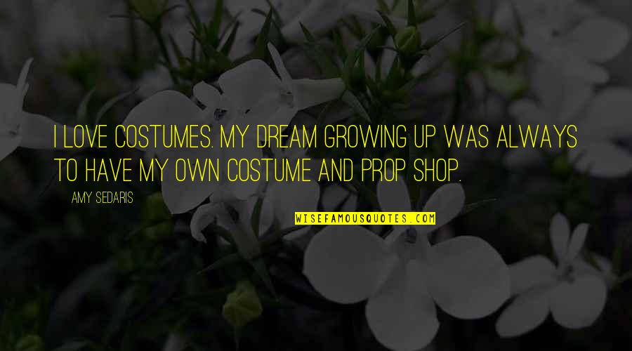 Growing To Love Quotes By Amy Sedaris: I love costumes. My dream growing up was