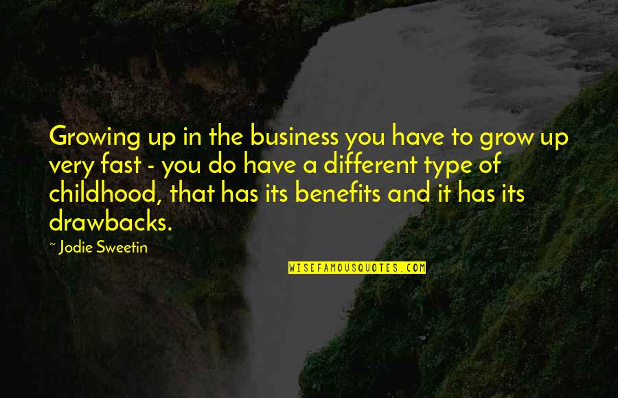 Growing Too Fast Quotes By Jodie Sweetin: Growing up in the business you have to