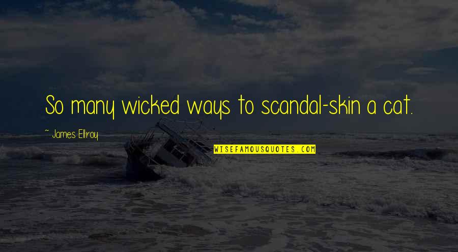 Growing Up Beautiful Quotes By James Ellroy: So many wicked ways to scandal-skin a cat.