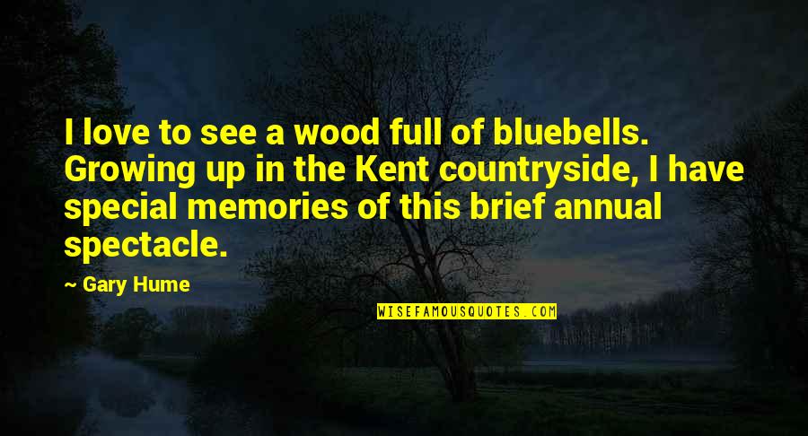 Growing Up Memories Quotes By Gary Hume: I love to see a wood full of