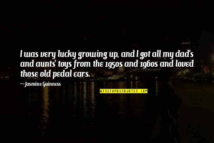 Growing Up Without A Dad Quotes By Jasmine Guinness: I was very lucky growing up, and I