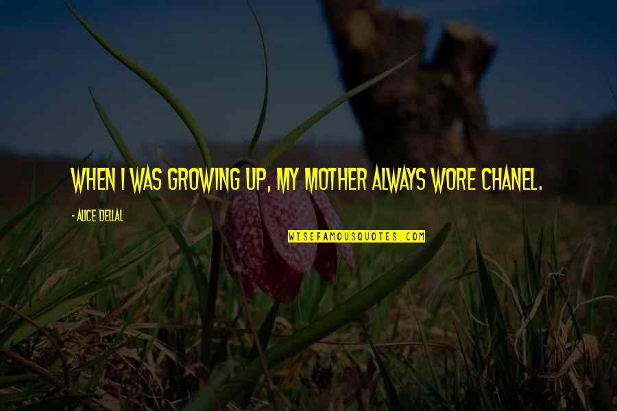 Growing Up Without A Mother Quotes By Alice Dellal: When I was growing up, my mother always