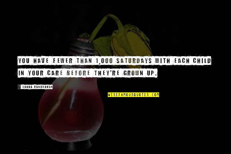Grown Child Quotes By Laura Vanderkam: You have fewer than 1,000 Saturdays with each