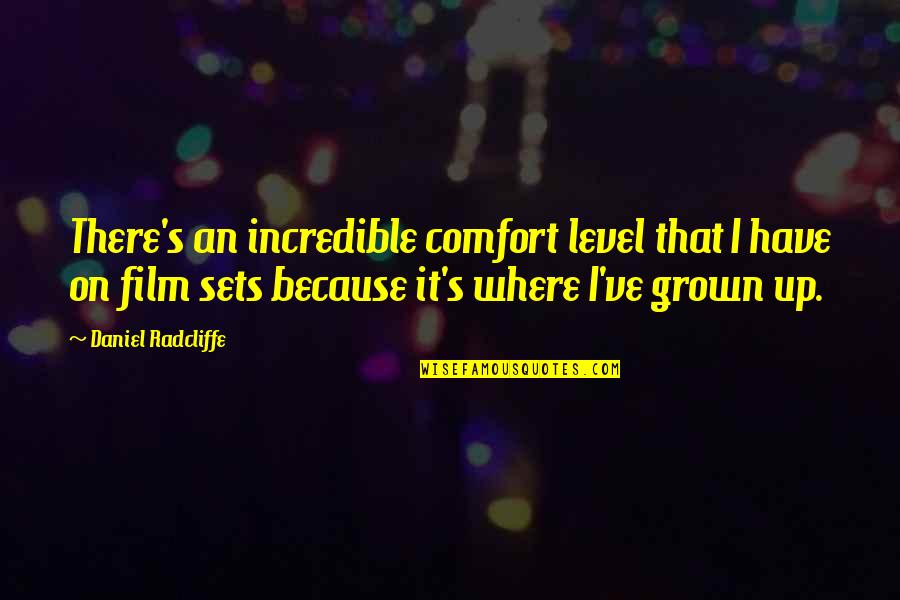 Grown Up Film Quotes By Daniel Radcliffe: There's an incredible comfort level that I have