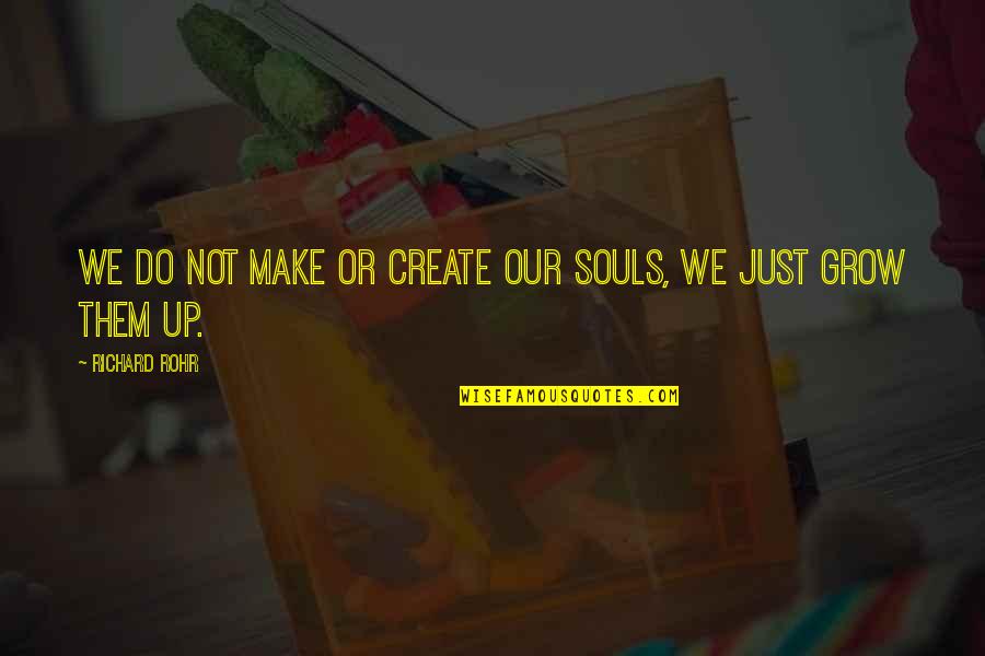 Grow'st Quotes By Richard Rohr: We do not make or create our souls,
