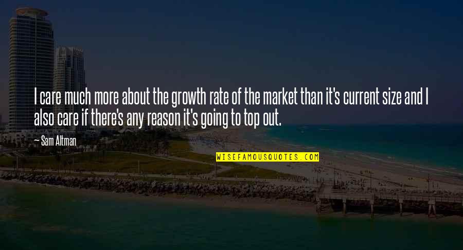 Growth I Quotes By Sam Altman: I care much more about the growth rate Growth I Quotes By Sam Altman: I care much more about the growth rate