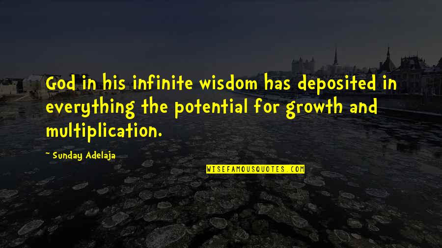 Growth In God Quotes By Sunday Adelaja: God in his infinite wisdom has deposited in